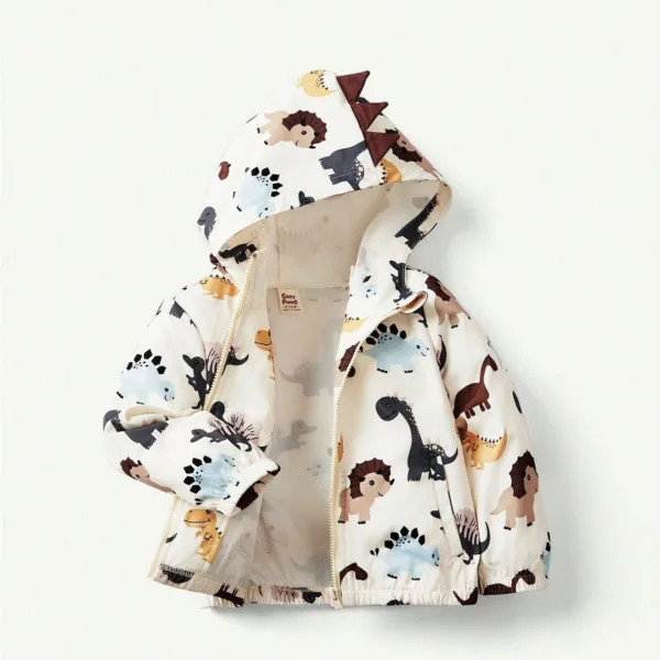 Chaqueta con capucha de dinosaurio